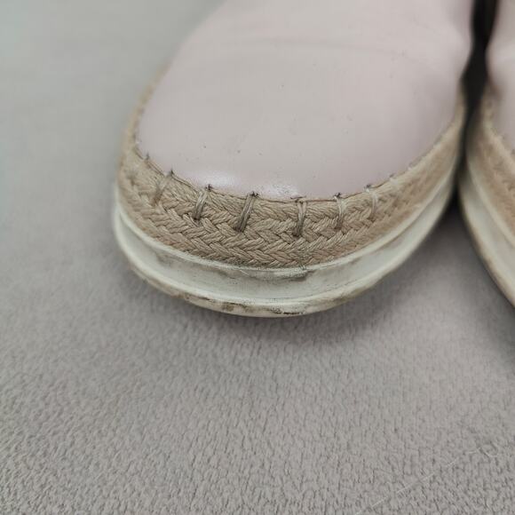 Tod's Sneaker Espadrilles Womens 39.5 Pink Leather Slip On Preppy Designer - Picture 4 of 11